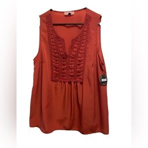 East Adeline women’s rust red tank nwt size 1x